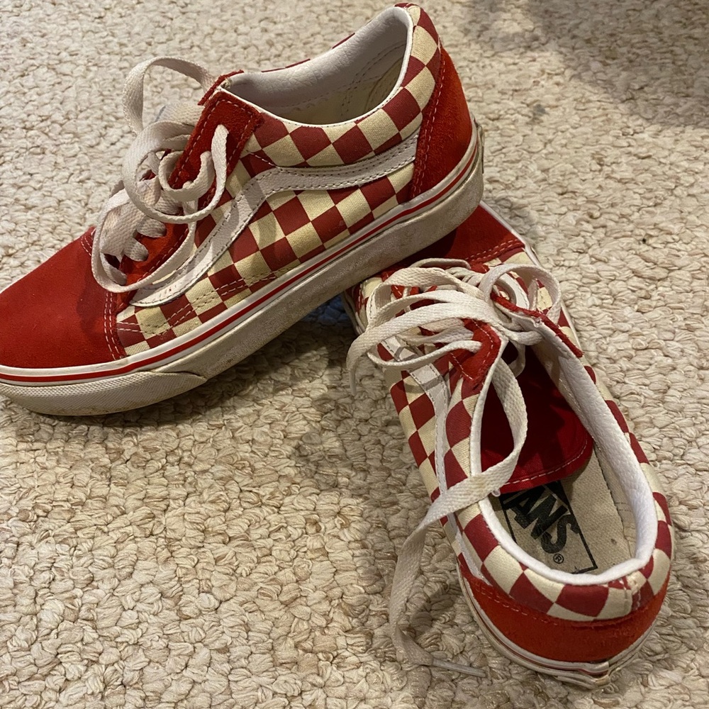 Almost new red old school Vans